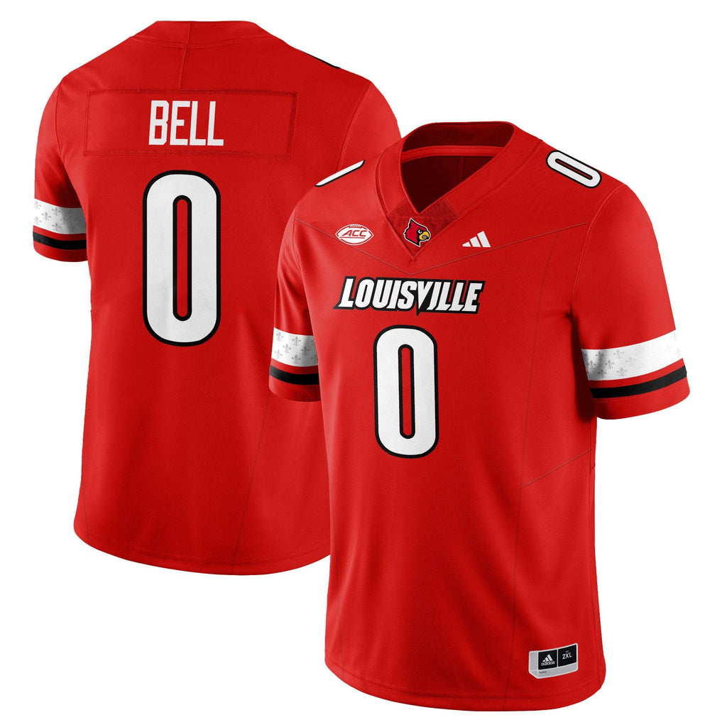 Chris Bell Jersey #0 Louisville Football 2025 Vapor Limited Stitched