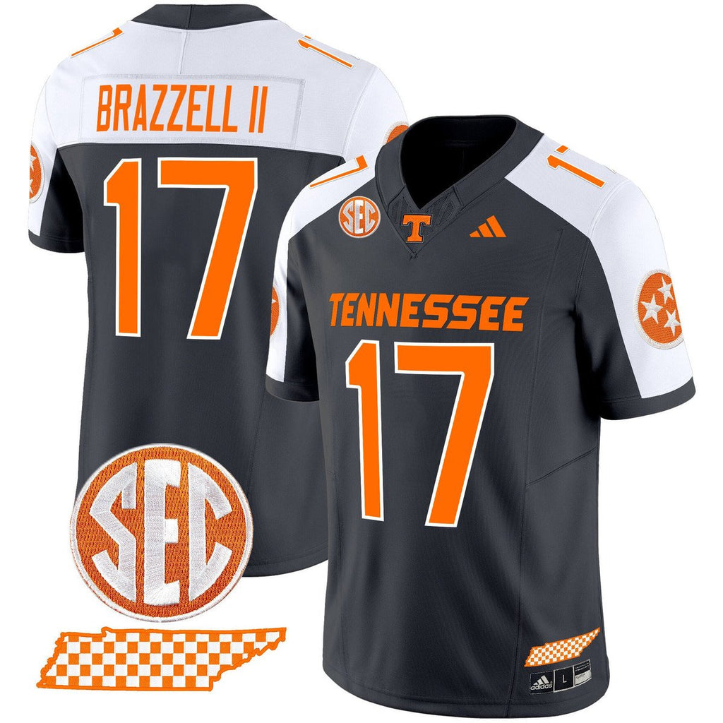 Chris Brazzell II Jersey #17 Tennessee Vols Rebrand 2026 Checkerboard