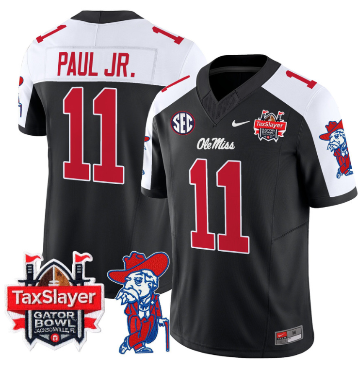 Chris Paul Jr Jersey #11 Ole Miss Rebels 2024 Gator Bowl V2