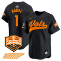 Christian Moore Jersey #1 Tennessee Vols 2024 Champions Stitched Black