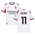 Christian Pulisic 11 AC Milan 2025-26 Away Men Jersey – White