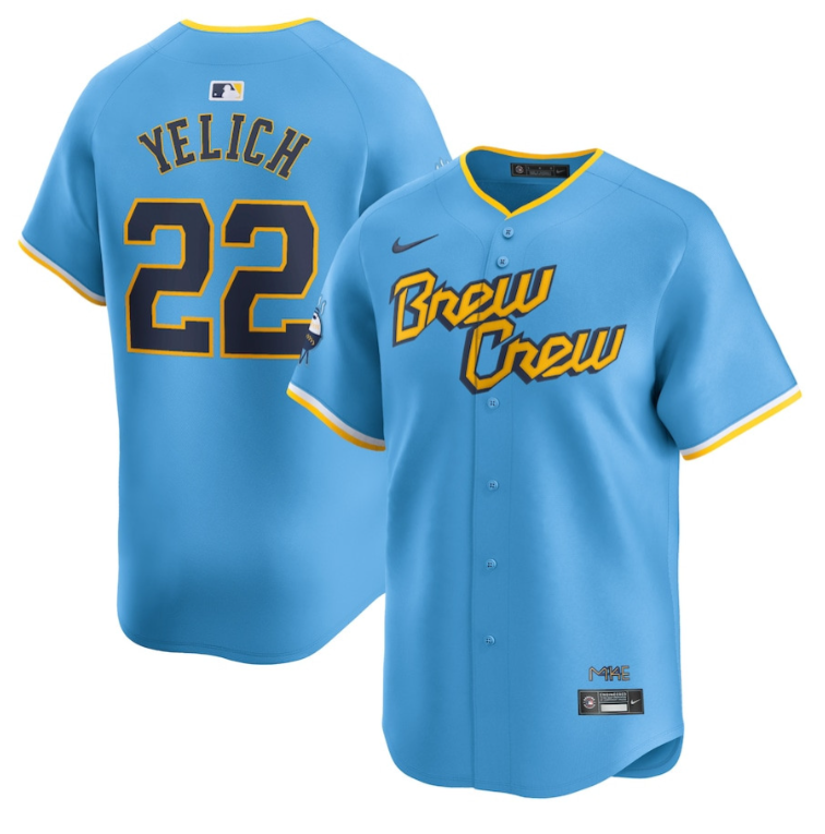 Christian Yelich 22 Milwaukee Brewers Alternate Limited Men Jersey