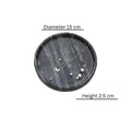 Circular Black Marble Jewelry Tray