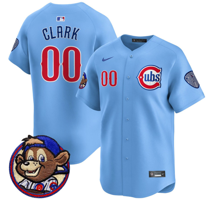 Clark Jersey #00 Chicago Cubs Clark Patch Vapor Premier Limited Stitched
