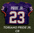 Clemson Tigers #23 Toriano Pride Jr College Football Jersey Stitched Purple