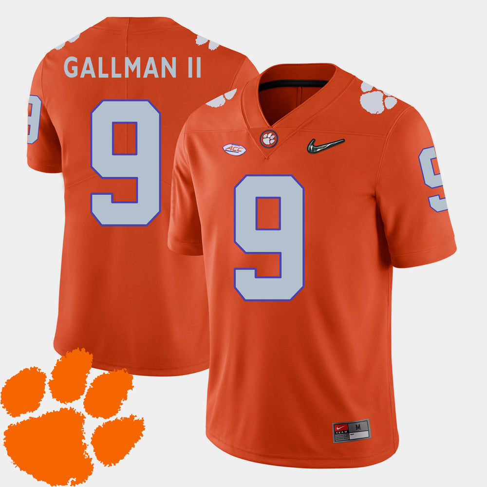 Clemson Tigers #9 Wayne Gallman College Football Jersey Stitched Orange
