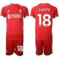 Cody Gakpo Jersey #18 Liverpool Red Home 2025 Soccer Suit
