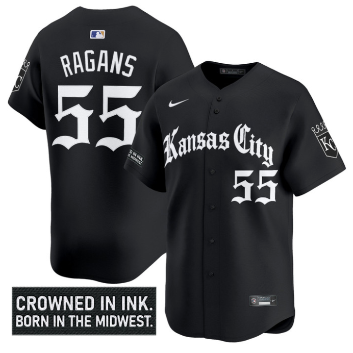 Cole Ragans Jersey #55 Kansas City Royals Gothic Crown Edition Vapor Stitched