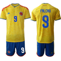 Colombia Team #9 Radamel Falcao Yellow 2026 World Cup Home Soccer Jersey