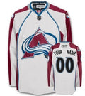 Colorado Avalanche Customized White Jersey Stitched