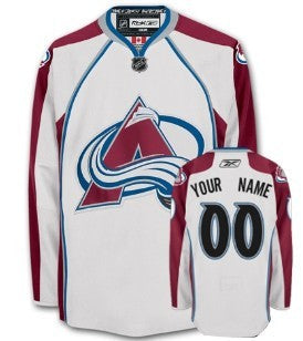Colorado Avalanche Customized White Jersey Stitched