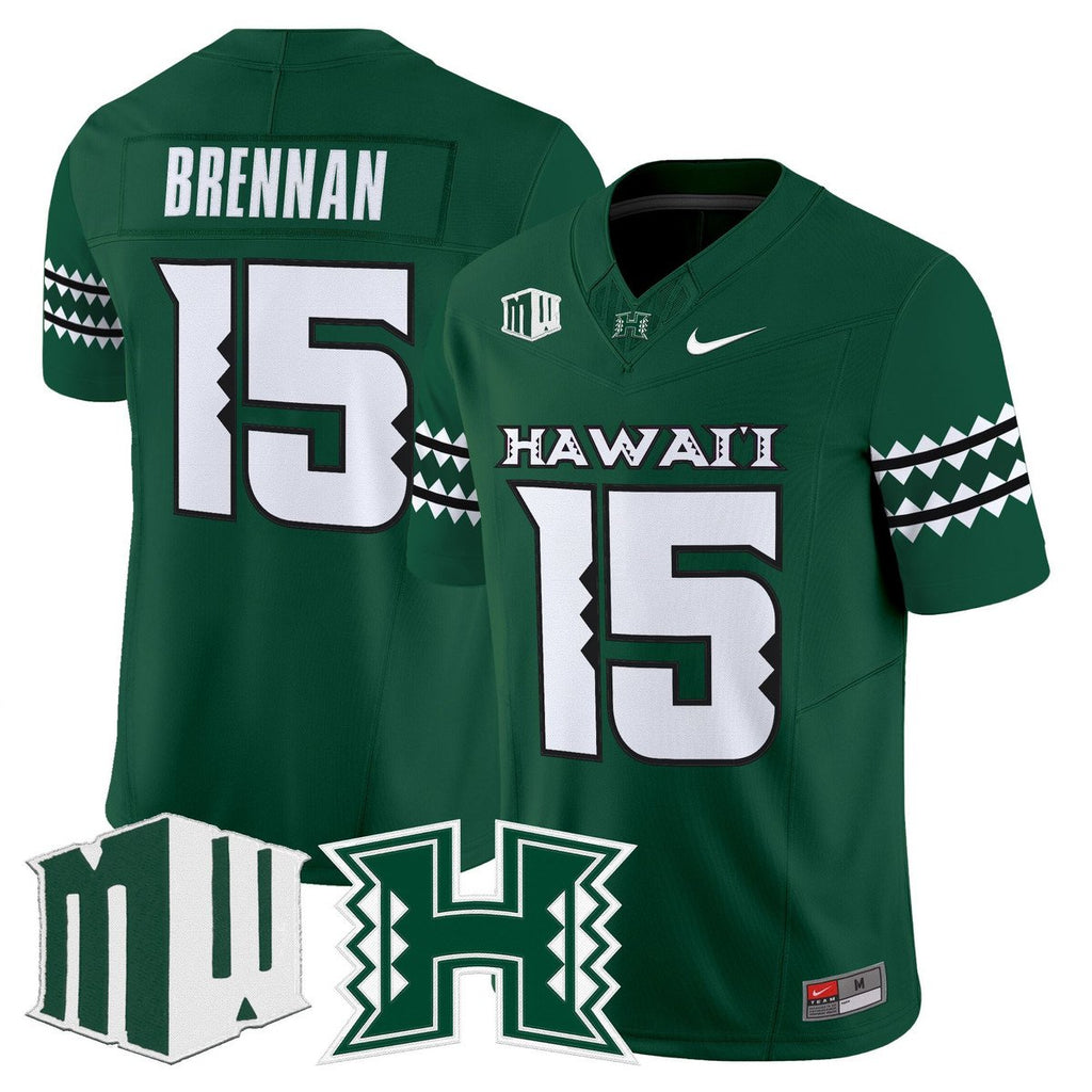 Colt Brennan Jersey #15 Hawai'i Rainbow Warriors 2025 Vapor Stitched