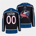 Columbus Blue Jackets Custom Navy 2022 Reverse Retro Stitched Jersey