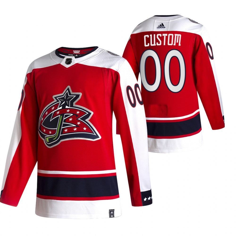 Columbus Blue Jackets Custom Red 2020-21 Alternate Player NHL Jersey Stitched