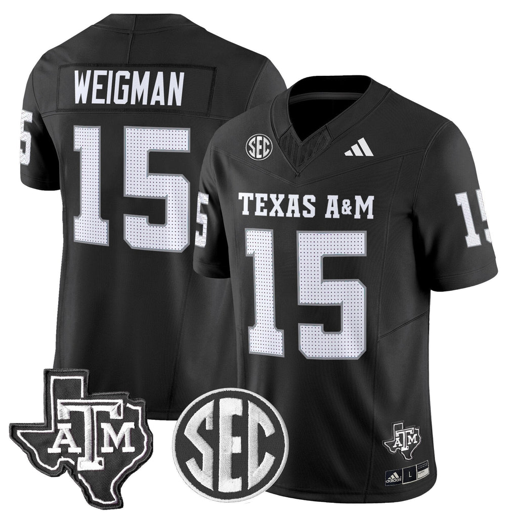 Conner Weigman Jersey #15 Texas A&M Aggies 2025 Vapor Stitched
