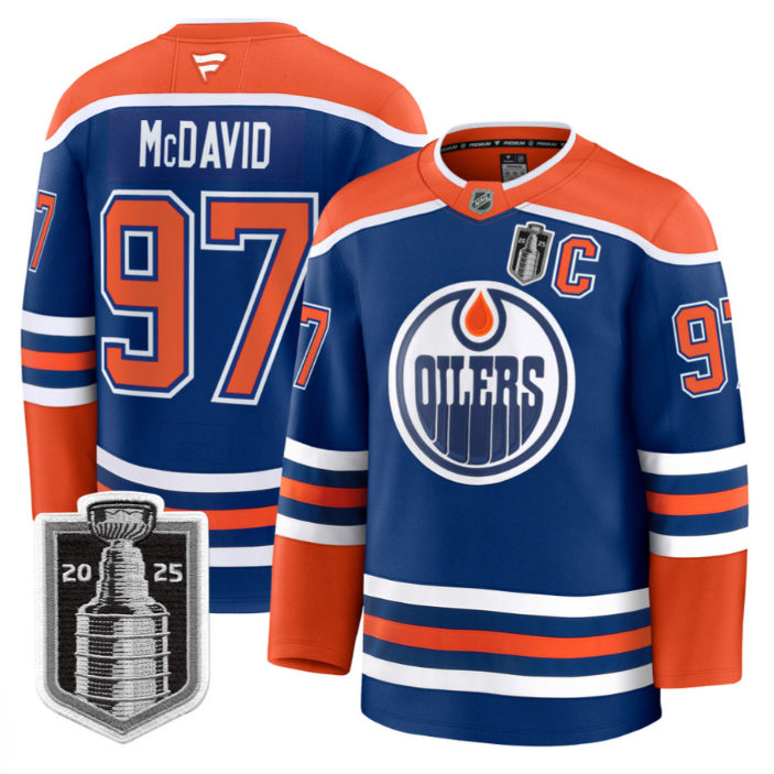 Connor McDavid Jersey #97 Edmonton Oilers 2025 Stanley Cup Final Stitched Away