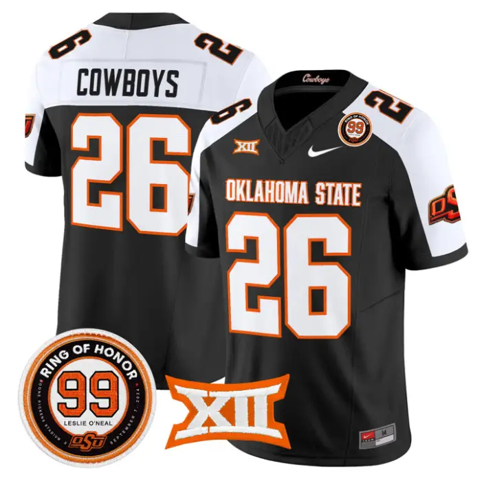 Cowboys Jersey #26 Oklahoma State 2026 Leslie O'neal Limited Stitched