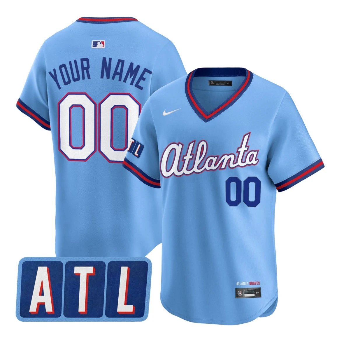 Custom Atlanta Braves Jersey 2026 City Connect Vapor Premier Limited Stitched