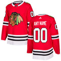 Custom Chicago Blackhawks Red Home Stitched NHL Jersey