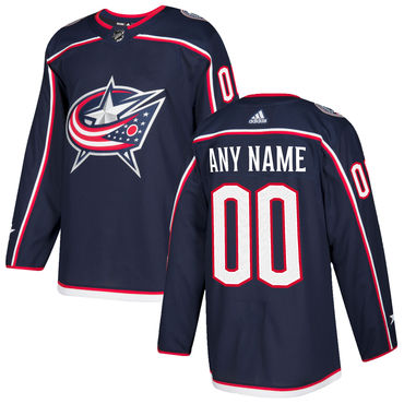 Custom Columbus Blue Jackets Navy Blue Home Stitched NHL Hockey Jersey Stitched