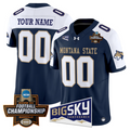Custom Montana State Bobcats Jersey 2026 Football Championship Stitched Navy Alternate