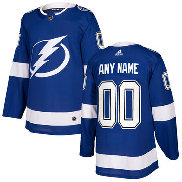 Custom Tampa Bay Lightning Blue Stitched NHL 2017-2018 Hockey Jersey