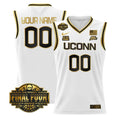 Custom UConn Huskies Jersey 2026 Tournament Final Four Stitched White Gold