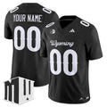 Custom Wyoming Cowboy Jersey Name and Number Black All Stitched