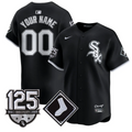 Custom Chicago White Sox Jersey Name, Number 125th Anniversary Stitched