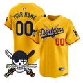 Custom Dodgers Jersey Name, Number One Piece Zoro Patch Premier Stitched