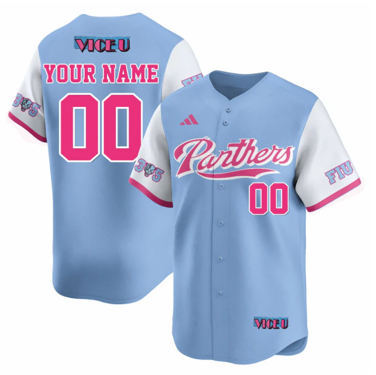 Custom FIU Baseball Jersey Name, Number 2025 Vice U All Stitched