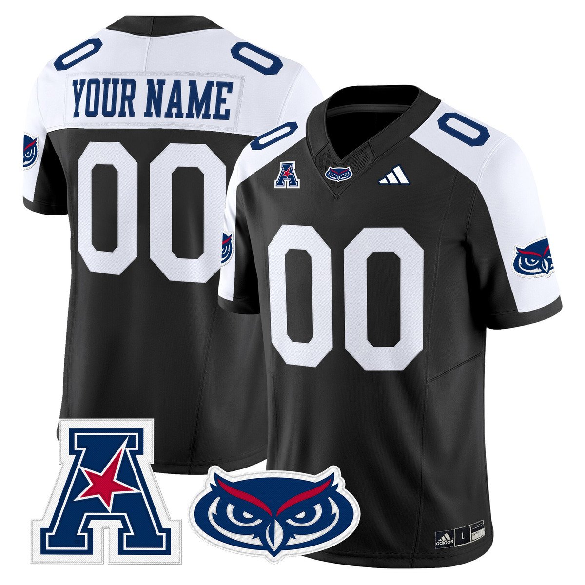Custom Florida Atlantic Owls Jersey Name, Number 2025 All Stitched