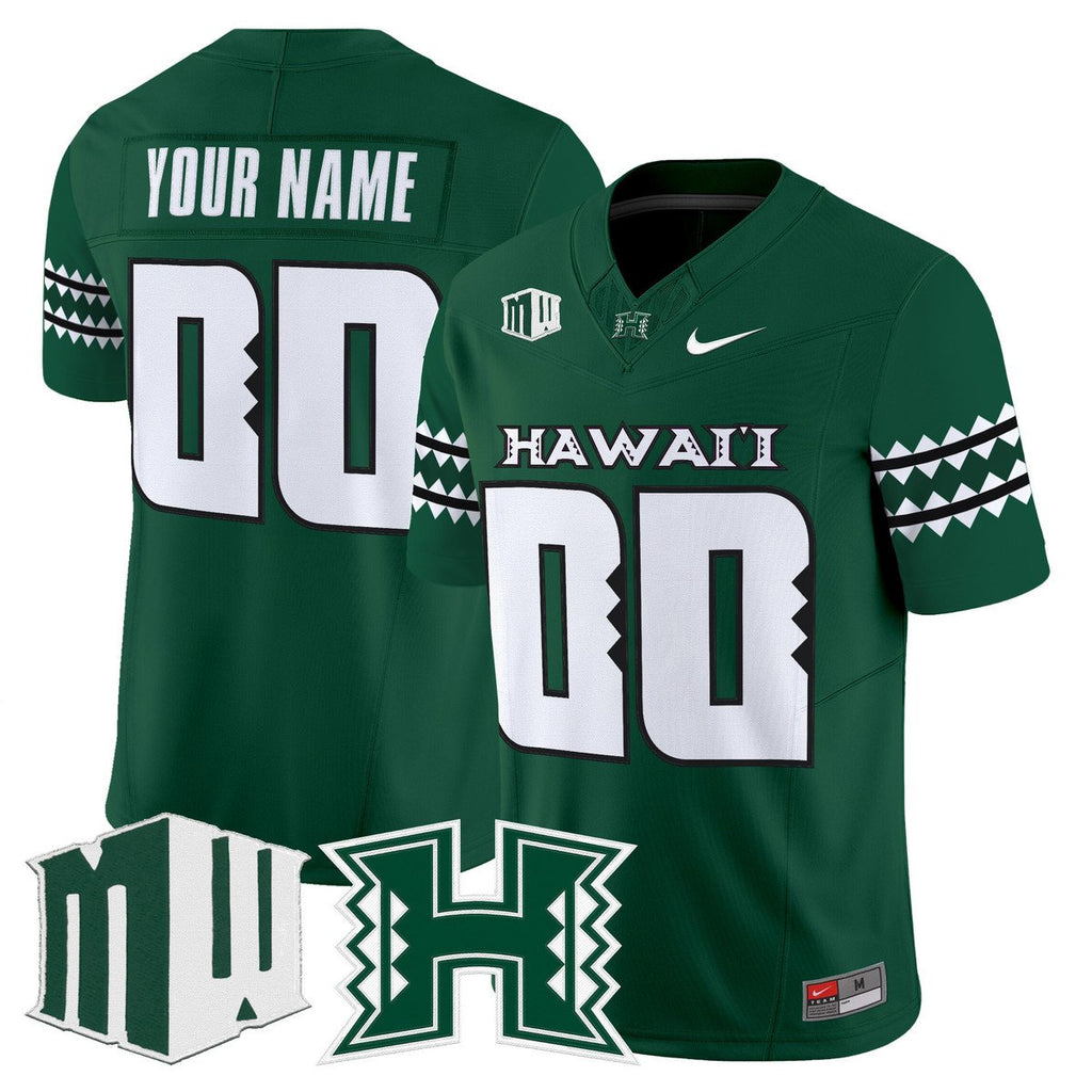 Custom Hawai'i Rainbow Warriors Jersey Name, Number 2025 Vapor Stitched