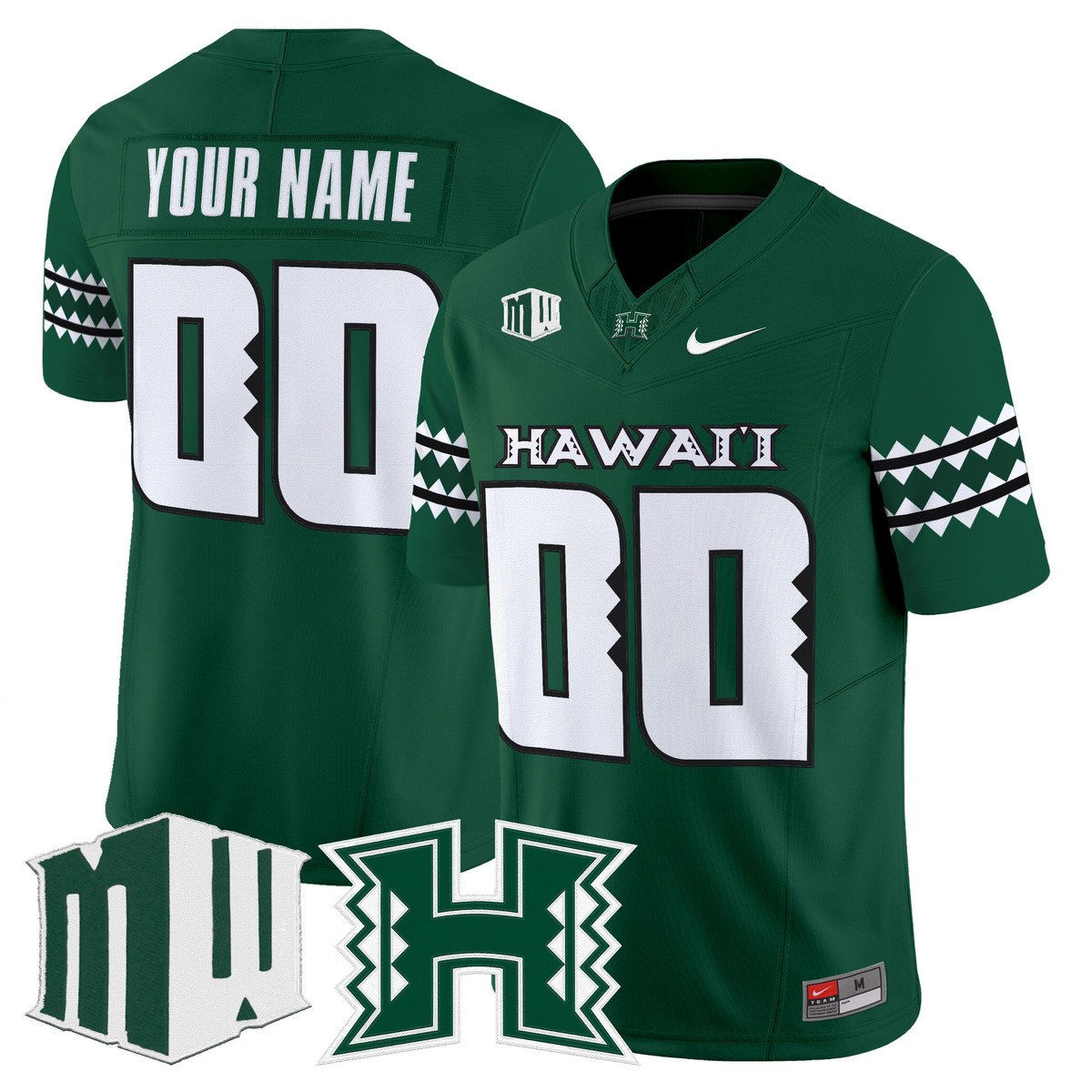 Custom Hawai'i Rainbow Warriors Jersey Name, Number 2025 Vapor Stitched