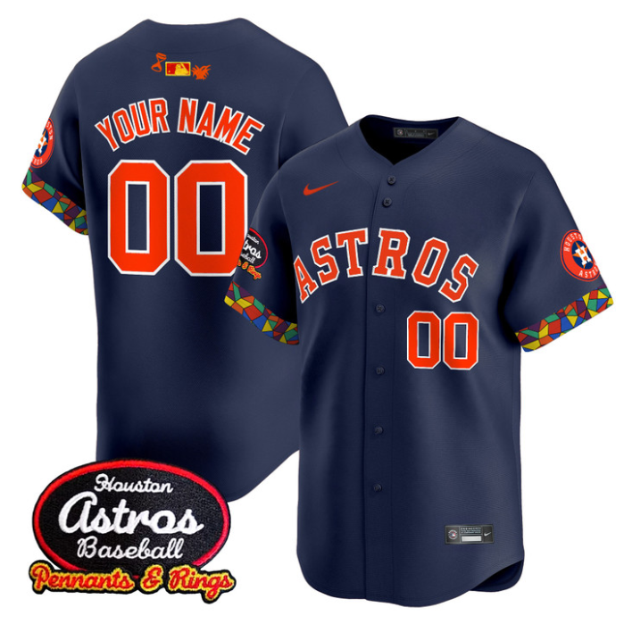 Custom Houston Astros Jersey El Tiempo Cantina Vapor Premier Limited Stitched