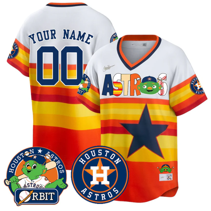 Custom Houston Astros Orbit Jersey Name, Number Vapor Premier Stitched