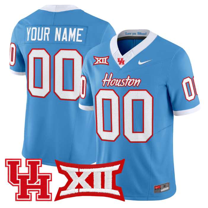 Custom Houston Cougars Jersey Name, Number 2025 Vapor Stitched