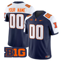 Custom Illinois Fighting Illini Jersey 2025 Vapor Limited Stitched