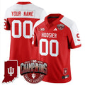 Custom Indiana Hoosiers Jersey Football Big 10 Champions Limited Stitched