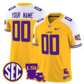 Custom LSU Tigers Jersey Name, Number 2025 Louisiana Patch Stitched