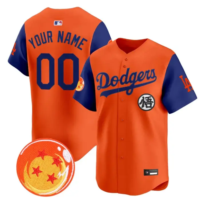 Custom Los Angeles Dodgers Jersey Dragon Ball Vapor Premier Stitched