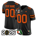 Custom Miami Hurricanes Jersey 2026 CFP Final Florida Patch Limited