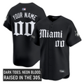 Custom Miami Marlins Jersey Name, Number Gothic Vice Edition Stitched
