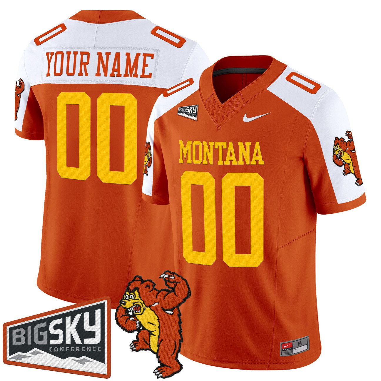 Custom Montana Grizzlies Jersey Name, Number 1995 Throwback Stitched