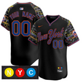 Custom New York Mets Jersey Subway Style Vapor Premier Limited Stitched