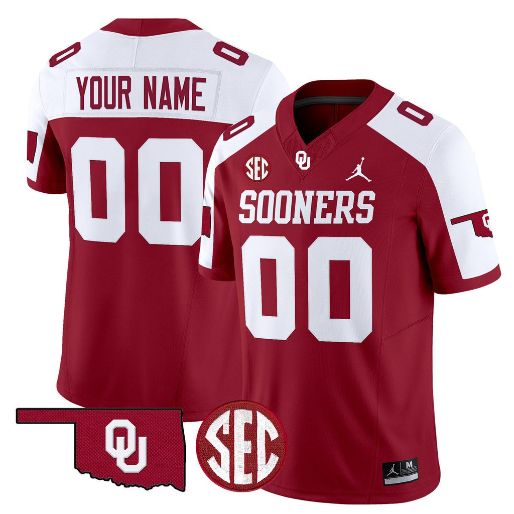 Custom Oklahoma Sooners Jersey Name, Number 2025 Limited Stitched