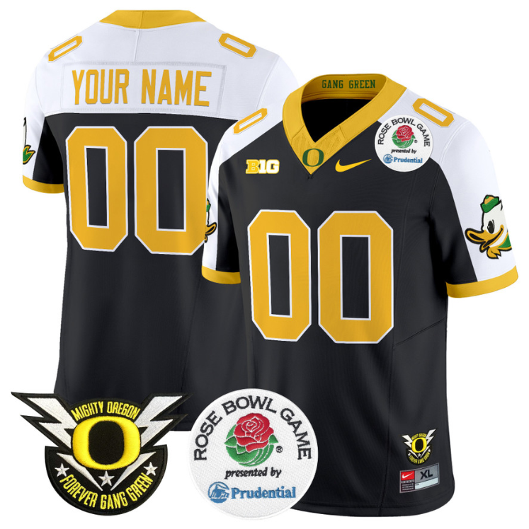 Custom Oregon Ducks Jersey 2025 Rose Bowl Vapor Football Stitched