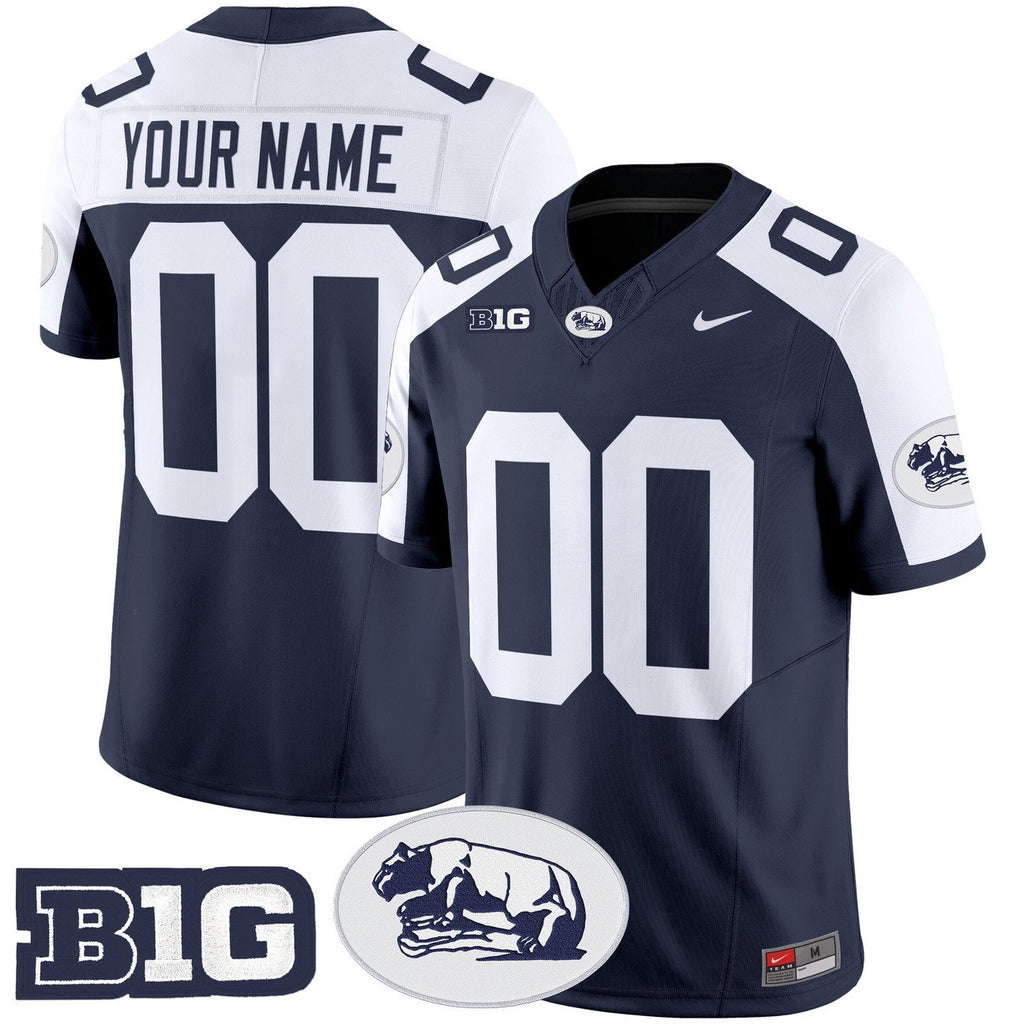 Custom Penn State Jersey 2025 Throwback Vapor Limited Stitched