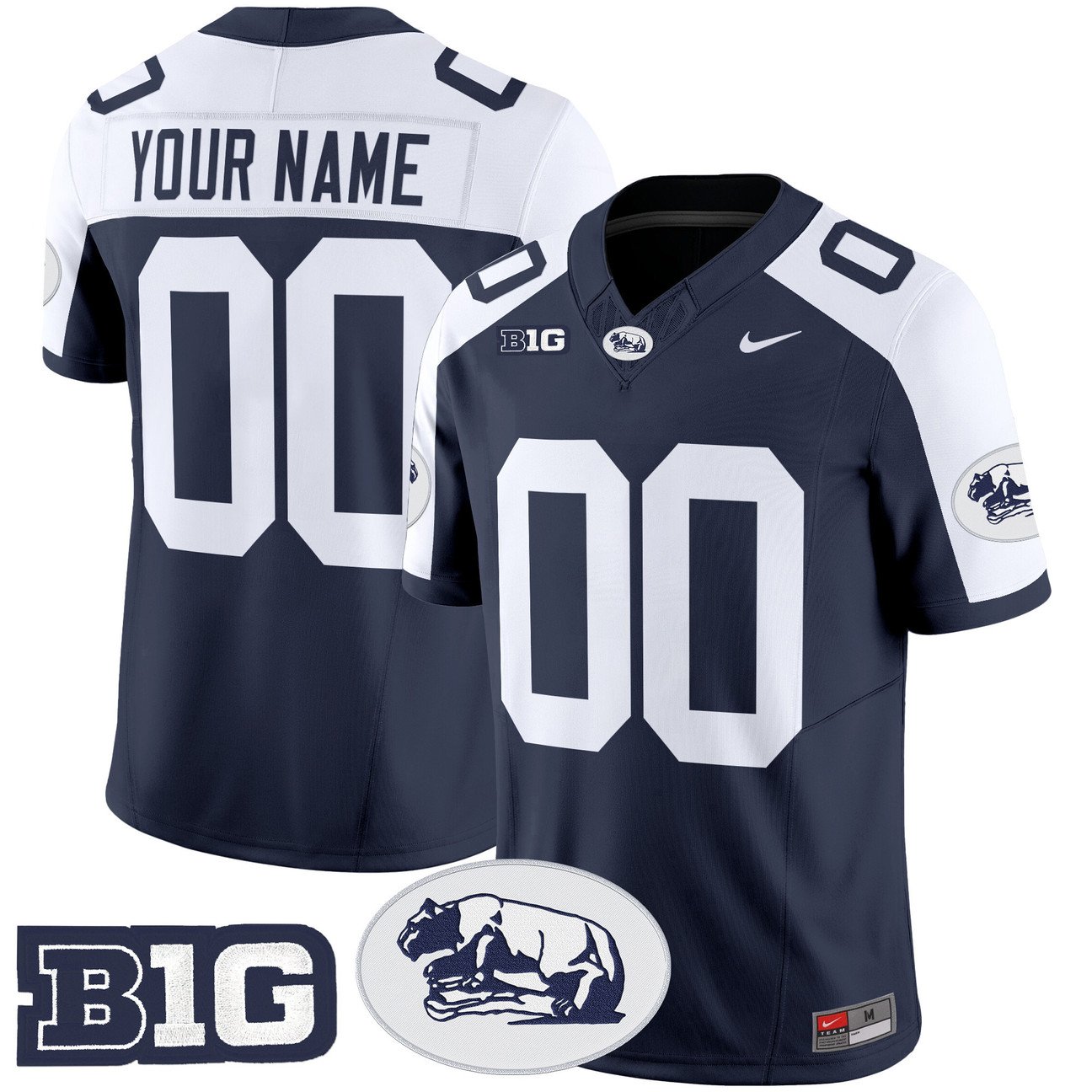 Custom Penn State Jersey 2025 Throwback Vapor Limited Stitched