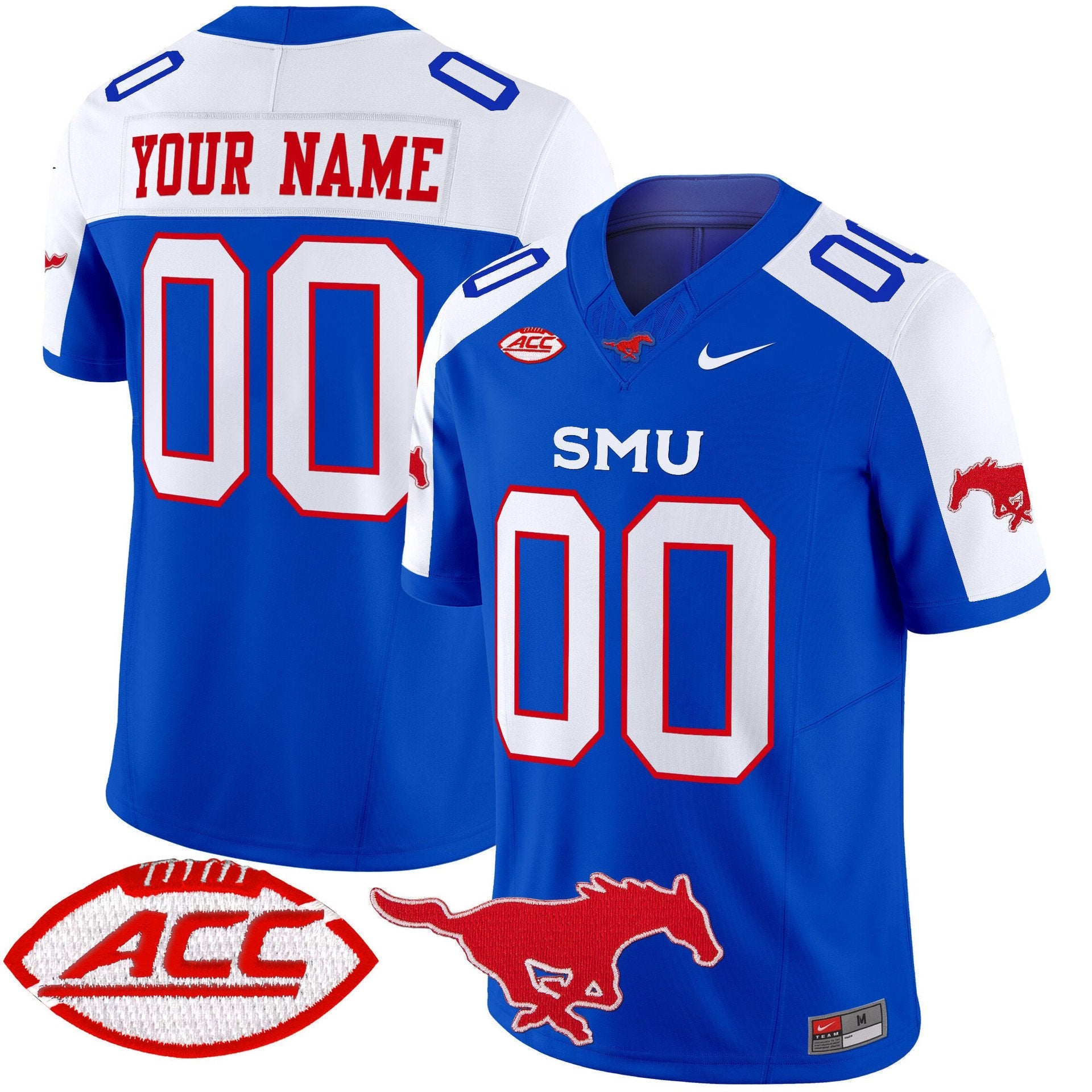 Custom SMU Mustangs Jersey Name, Number 2025 Vapor Limited Stitched
